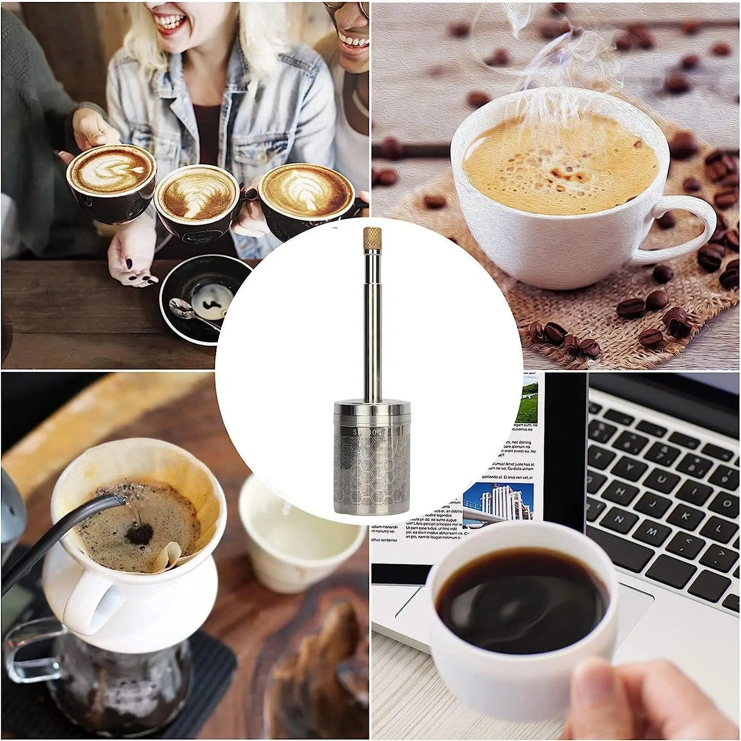 Press Type Coffee Release Stirrer Reusable Coffee Mixer | Manual Cold Brew Portable French Coffee Final Press Maker